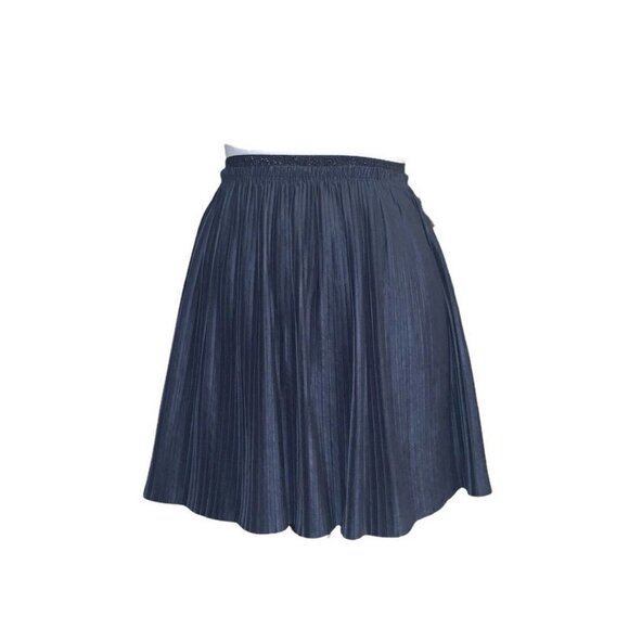 Zara Girl's Size 10 (140) Mini Skirt Accordion Fabric Gray Elastic Waist - Picture 1 of 5